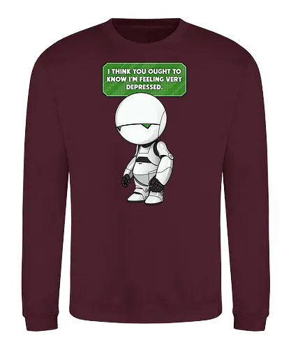 Paranoid Android - android, douglas adams, 42, anhalter, galaxis - Sweatshirt