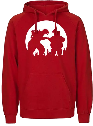 Best Friends - kaiju, marshmallow, man, ghost, monster, hunter - Fairtrade Hoodie