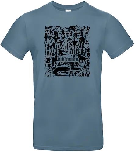 Science Fiction Addiction - sci fi, science fiction, mashup - Standard T-Shirt