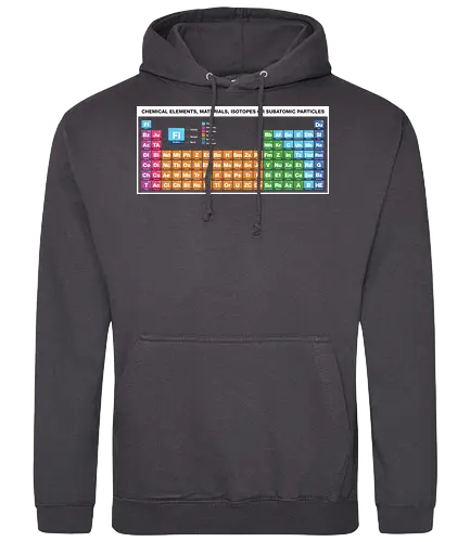 Periodic Table of Fictional Elements - sci fi, television, tv, film, movie, science fiction, periodic table, chemistry, chemie, fiction, elements - Standard Hoodie