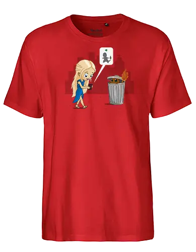 Catching Fire - mashup, gaming, serie, feuer, eis - Fairtrade T-Shirt