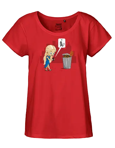 Catching Fire - mashup, gaming, serie, feuer, eis - Fairtrade Girl Shirt