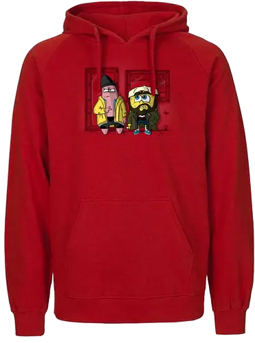 Pat and Silent Sponge - fun, mashup, Sponge, jay, silent bob - Fairtrade Hoodie