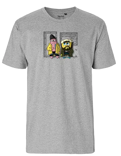 Pat and Silent Sponge - fun, mashup, Sponge, jay, silent bob - Fairtrade T-Shirt