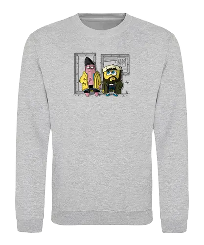 Pat and Silent Sponge - fun, mashup, Sponge, jay, silent bob - Sweatshirt