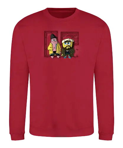 Pat and Silent Sponge - fun, mashup, Sponge, jay, silent bob - Sweatshirt