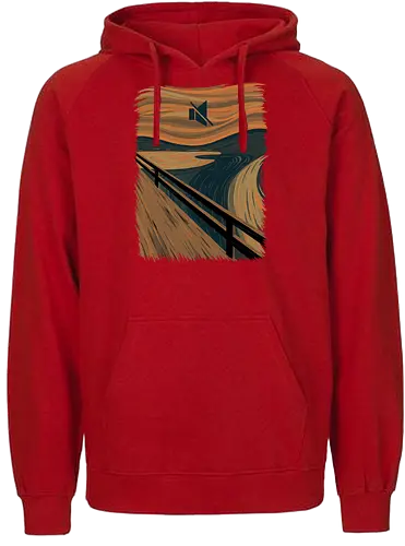 The Silence - art, kunst, der schrei, Munch, Edvard Munch, fun, Mute - Fairtrade Hoodie