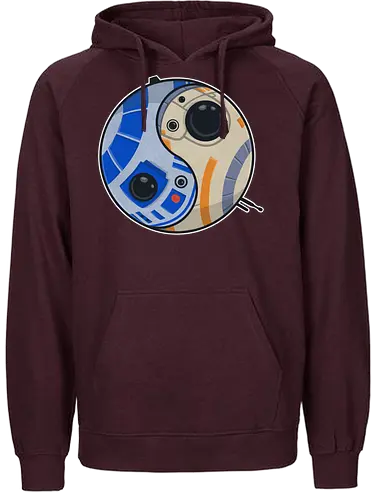 Yin Yang Droid - sci fi, space opera, droid, android, Yin Yang - Fairtrade Hoodie