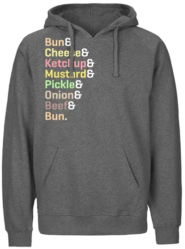 Burger - burger, food, essen, fun, rezept, cheeseburger - Fairtrade Hoodie