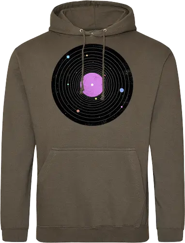 Galaxy Song - music, platte, lp, schallplatte, vinyl, sonnensystem, solar system, science, wissenschaft - Standard Hoodie
