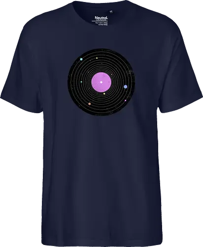 Galaxy Song - music, platte, lp, schallplatte, vinyl, sonnensystem, solar system, science, wissenschaft - Fairtrade T-Shirt