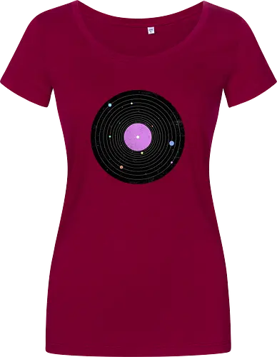 Galaxy Song - music, platte, lp, schallplatte, vinyl, sonnensystem, solar system, science, wissenschaft - Damen T-Shirt