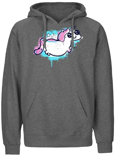 Happy Unicorn - einhorn, unicorn, fantasy, cute, süß, niedlich, graffiti - Fairtrade Hoodie