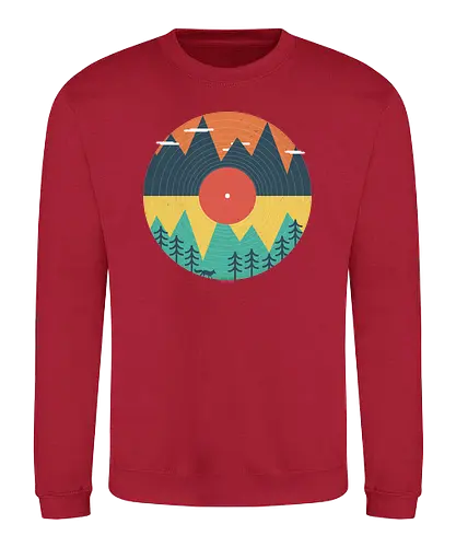 Record The Wild - vinyl, schallplatte, record, lp, nature, mountains, natur, wilderConsoles - Sweatshirt