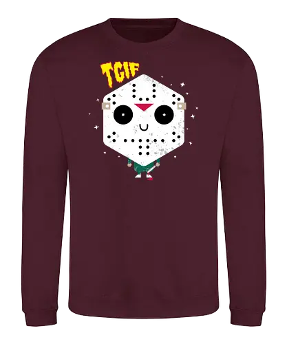 tGiF - tgif, horror, cute, jason, freitag der 13., der 13., 13th, thank god it's friday - Sweatshirt