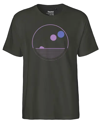 Two Suns - space opera, sci fi, science fiction, planet, desert - Fairtrade T-Shirt
