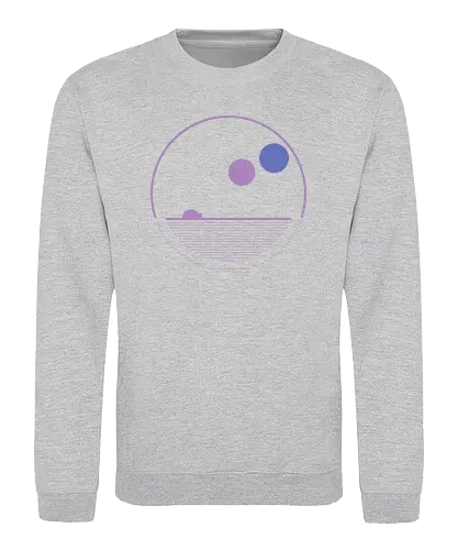 Two Suns - space opera, sci fi, science fiction, planet, desert - Sweatshirt