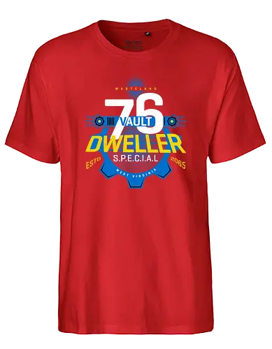 Wasted Dweller - gaming, game, multiplayer, nuke, wasteland, vault, 76, nuclr - Fairtrade T-Shirt