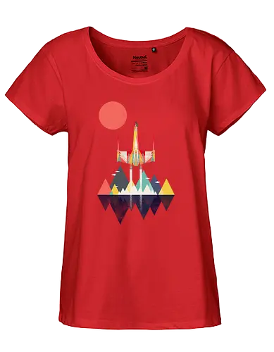 Sunset Fighter - star, wars, krieg, sterne, tod, stern, movie, classic, film, weltraum - Fairtrade Girl Shirt