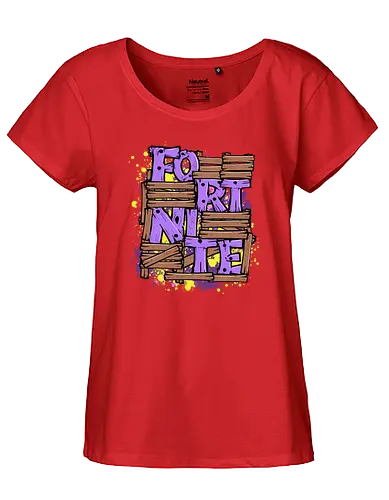 Battle Base - fortnite, base, building, wood, gaming, game - Fairtrade Girl Shirt