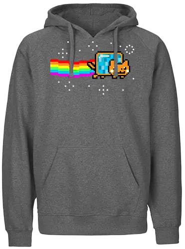 Nyan Goose - cat, goose, flerken, superhelden, filme, movies, neko, nyancat, tesseract - Fairtrade Hoodie