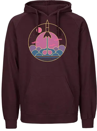 destination unknown - destinaton, moon, rocket, stars, energy - Fairtrade Hoodie