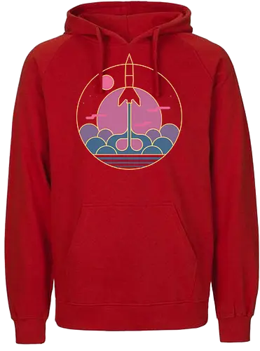 destination unknown - destinaton, moon, rocket, stars, energy - Fairtrade Hoodie
