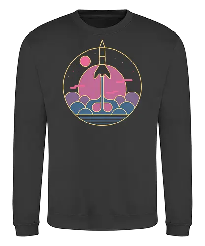 destination unknown - destinaton, moon, rocket, stars, energy - Sweatshirt