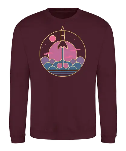destination unknown - destinaton, moon, rocket, stars, energy - Sweatshirt