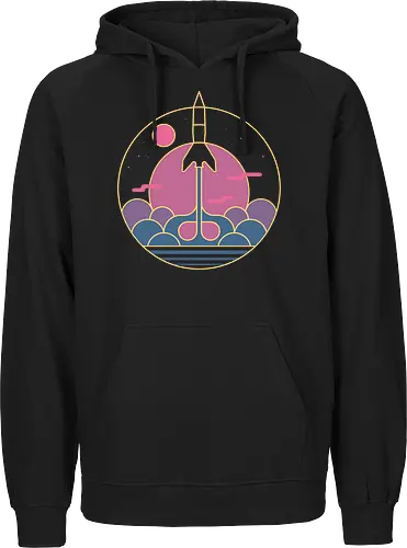 destination unknown - destinaton, moon, rocket, stars, energy - Fairtrade Hoodie