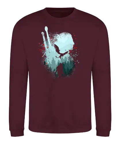 Griffin Hunter - witcher, rpg, gaming, fight, trees, cold - Sweatshirt
