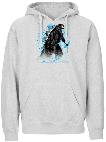 mighty king - water, monster, film, kaiju - Fairtrade Hoodie