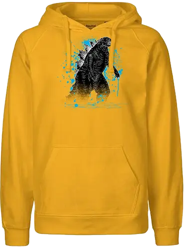 mighty king - water, monster, film, kaiju - Fairtrade Hoodie