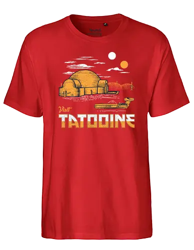 visit tatooine - film, space opera, sci-fi, wars, star - Fairtrade T-Shirt