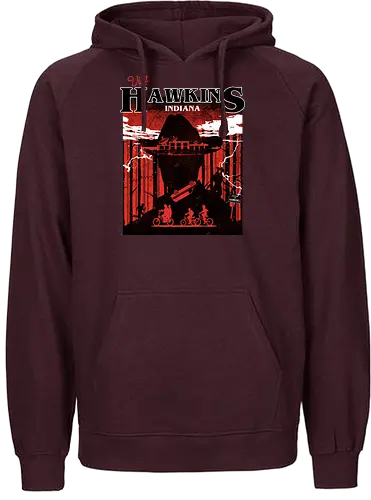 visit hawkins - dangerous, strange, serie, geheimnisse, eleven, indiana, darkness - Fairtrade Hoodie