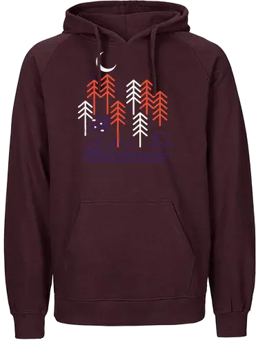 Bicycle Days - camping, outdoor, hiking, wald, forest, hirsch, reh, draußen, natur, umwelt, nature, fahrrad - Fairtrade Hoodie