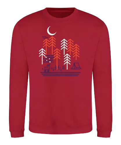 Bicycle Days - camping, outdoor, hiking, wald, forest, hirsch, reh, draußen, natur, umwelt, nature, fahrrad - Sweatshirt