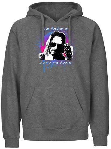 City to Burn - cyperpunk, 2077, reeves, night city, dystopie, gaming, rpg, we have a city to burg, knu, you are Breathtaking - Fairtrade Hoodie