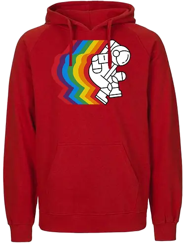 Spaceman - space, astronaut, popart, colors, colorful, bunt, weltraum, weltall - Fairtrade Hoodie