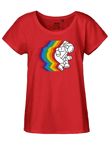 Spaceman - space, astronaut, popart, colors, colorful, bunt, weltraum, weltall - Fairtrade Girl Shirt