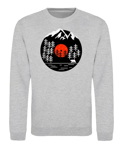 Vinyl Nature - schallplatte, vinyl, natur, bär, wald, forest, outdoor, hiking, wandern, nature, br - Sweatshirt