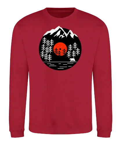 Vinyl Nature - schallplatte, vinyl, natur, bär, wald, forest, outdoor, hiking, wandern, nature, br - Sweatshirt