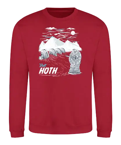 visit hoth - space opera, star, wars, hoth, postcard, postkarte, travel, urlaub, reise, schnee - Sweatshirt