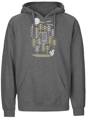 wild squirrle - outdoor, wald, natur, squirrel, eichhörnchen, wandern, hiking, nature, forest - Fairtrade Hoodie