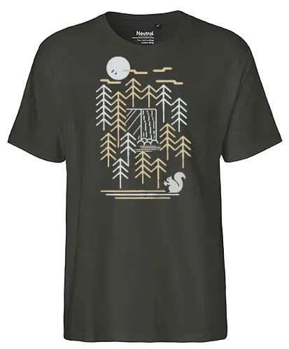 wild squirrle - outdoor, wald, natur, squirrel, eichhörnchen, wandern, hiking, nature, forest - Fairtrade T-Shirt