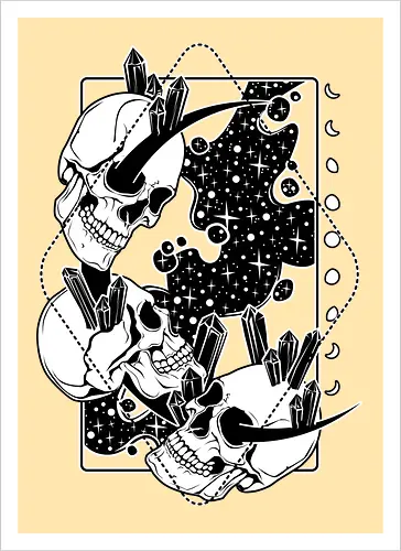Moon Skulls and Crystals