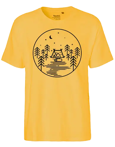 Camping under the stars - camping, nature, outside, stars, night, nacht - Fairtrade T-Shirt