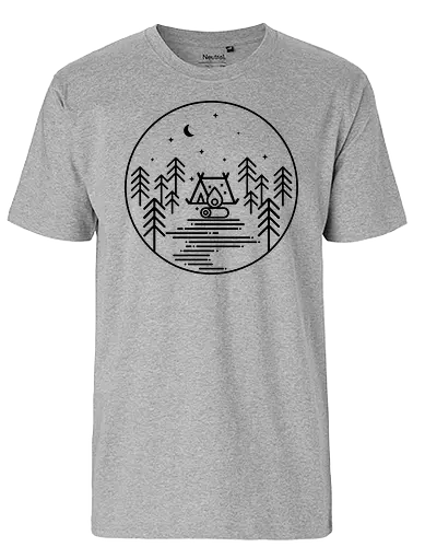 Camping under the stars - camping, nature, outside, stars, night, nacht - Fairtrade T-Shirt