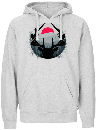 Journey Ahd - nature, deer, hirsch, forrest, outdoor - Fairtrade Hoodie