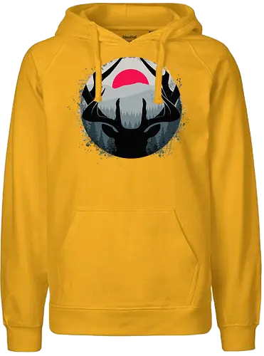 Journey Ahd - nature, deer, hirsch, forrest, outdoor - Fairtrade Hoodie
